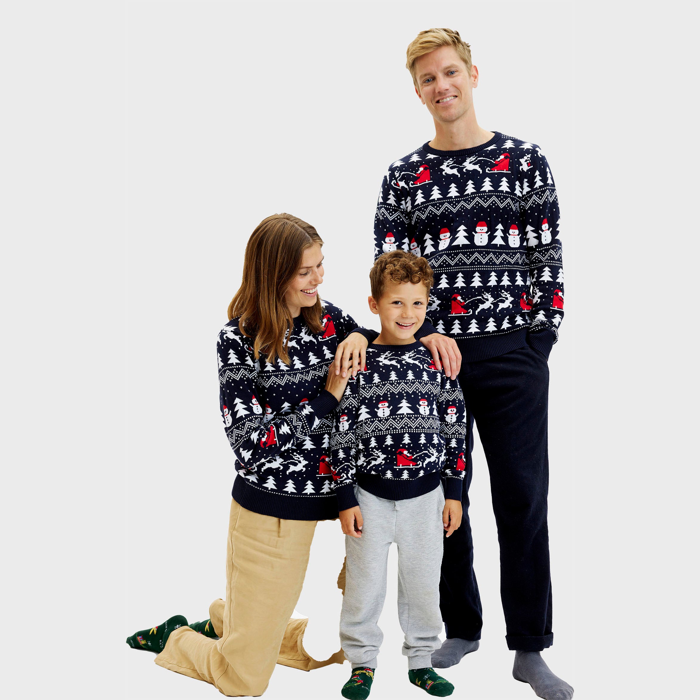 De Stijlvolle Kersttrui Navy - Dames.